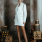 White Blazer Dress, Oversized Jacket Dress, Mini Blazer Dress