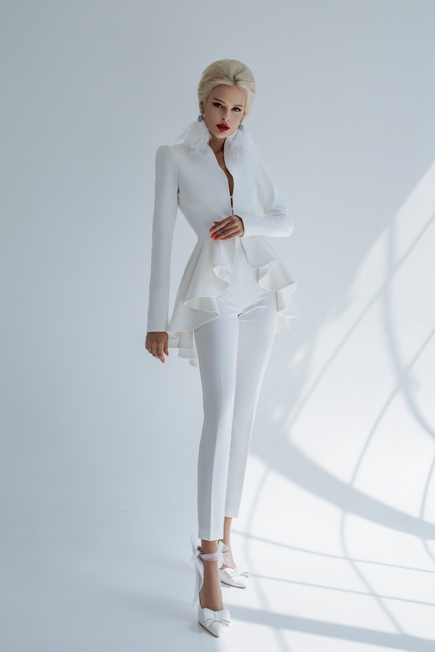 Elegant Bridal Pantsuit: Perfect Suit for Female Wedding Guests –  SandraBlush