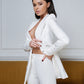 White 2-Piece Formal Flared Pantsuit