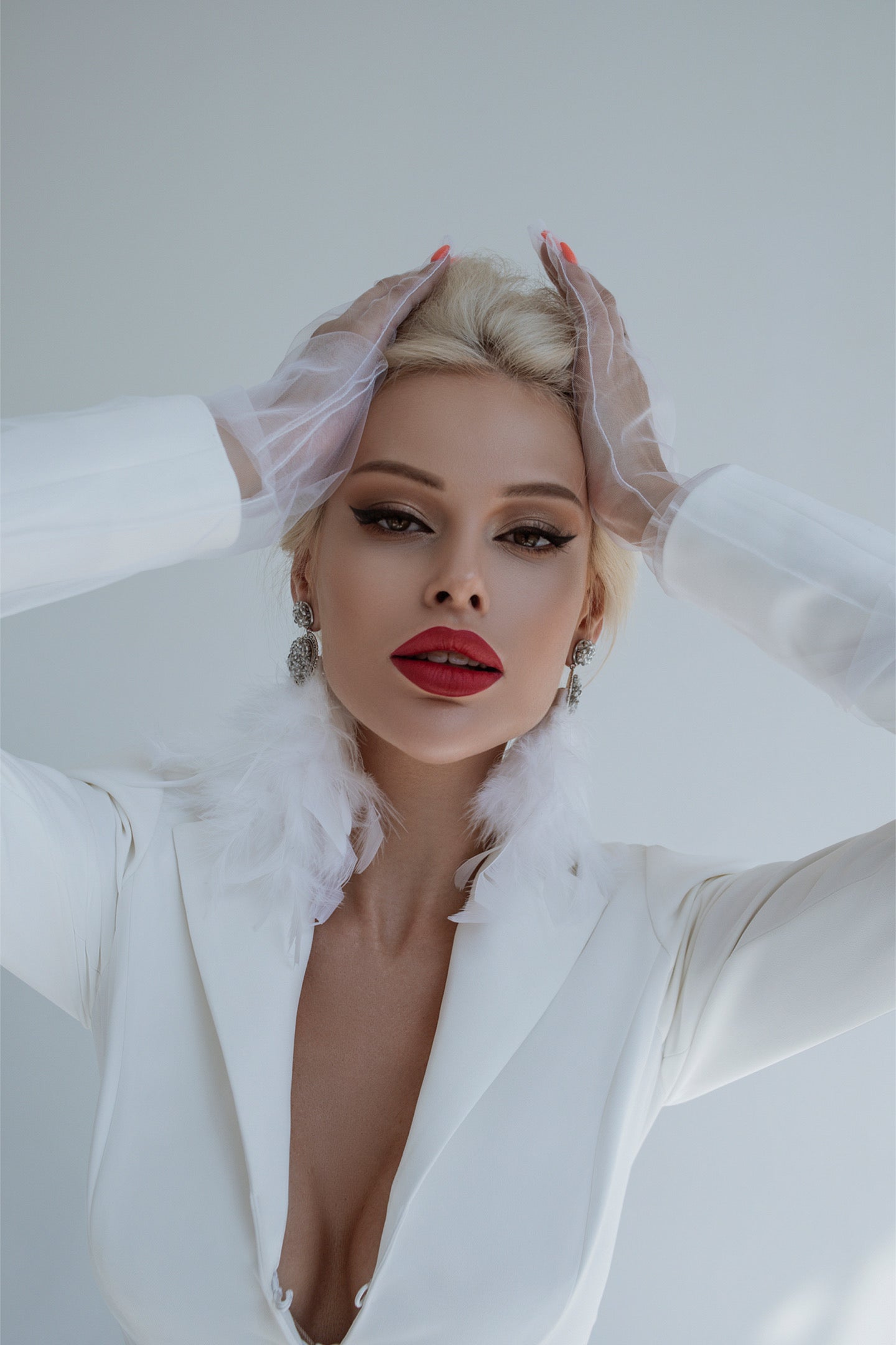 White 2-Piece Formal Midi Pencil Skirt Suit – SandraBlush