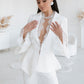 White Women's Formal Bridal Pantsuit