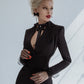 Black 2-Piece Formal Flared Pantsuit