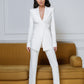 White 2-Piece Formal Flared Pantsuit