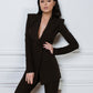 Black 2-Piece Formal Flared Pantsuit