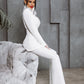 White 2-Piece Formal Long Flared Pantsuit