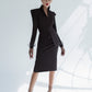 Black 2-Piece Formal Pencil Skirt Suit