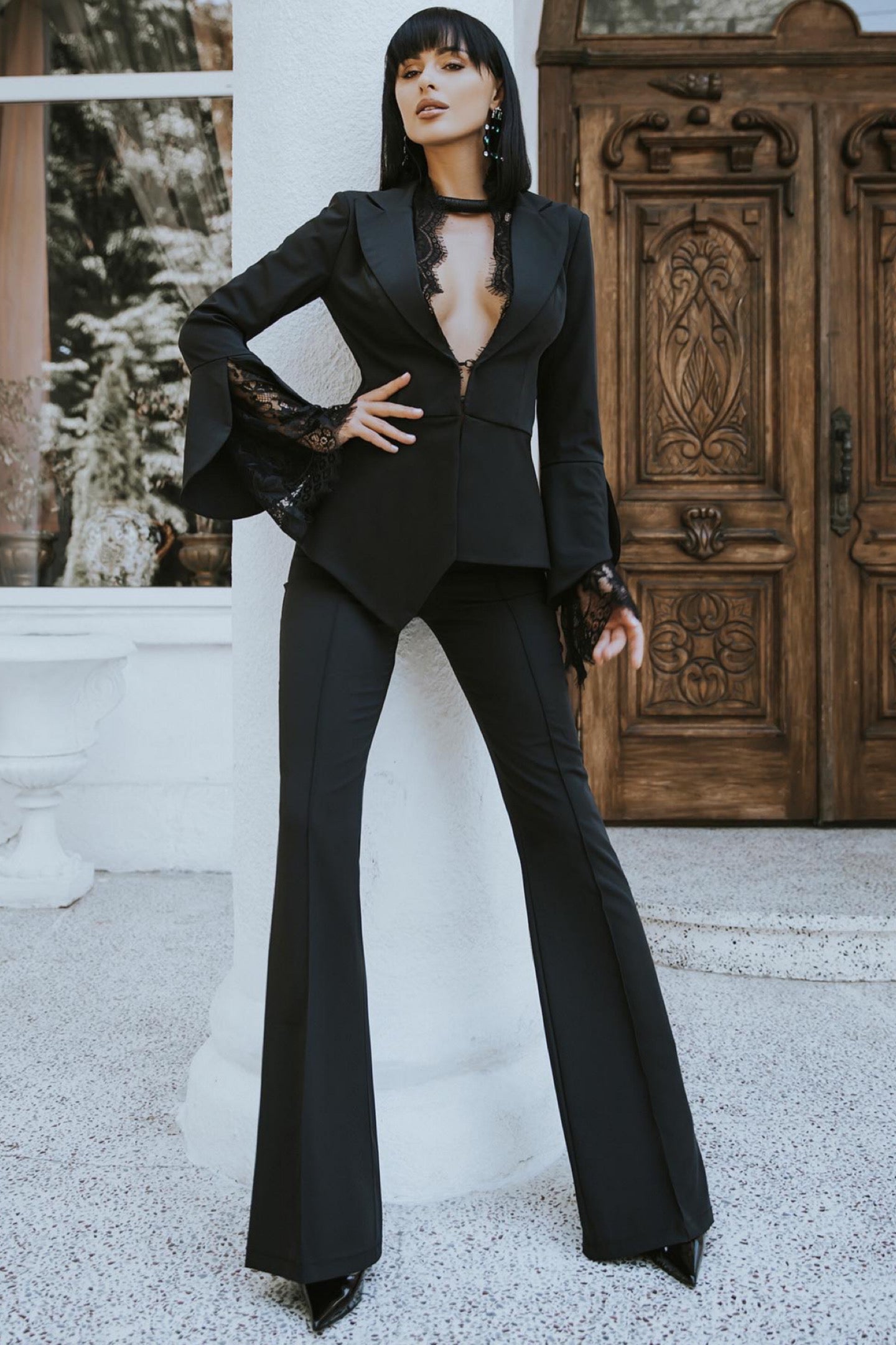 Black Women's Formal Bridal Pantsuit – SandraBlush