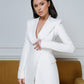 White 2-Piece Formal Flared Pantsuit