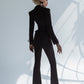 Black 2-Piece Formal Flared Pantsuit