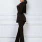 Black 2-Piece Formal Flared Pantsuit