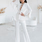 White Women's Formal Bridal Pantsuit