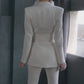 White 2-Piece Formal Long Flared Pantsuit