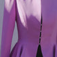 Purple Peplum Pantsuit With Skinny Pants