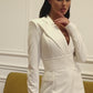 White 2-Piece Formal Flared Pantsuit