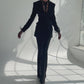 Black 2-Piece Formal Flared Pantsuit